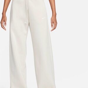 NWT Nike Women's Off-White Wide-Leg sweatpants